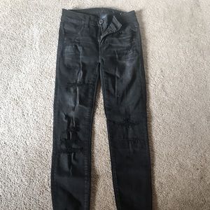 ✭ NEW American Eagle black jeans with patches ✭
